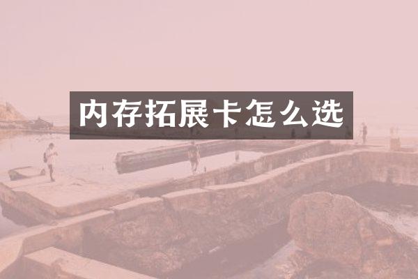 内存拓展卡怎么选