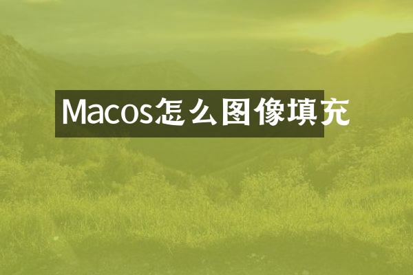 Macos怎么图像填充