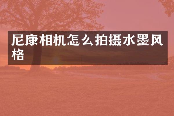 尼康相机怎么拍摄水墨风格