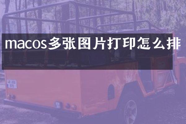 macos多张图片打印怎么排版