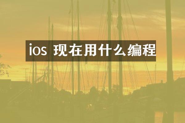 ios 现在用什么编程