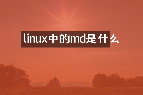 linux中的md是什么