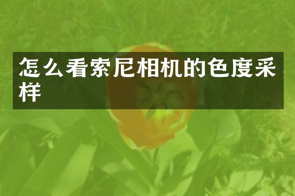 怎么看相机的色度采样