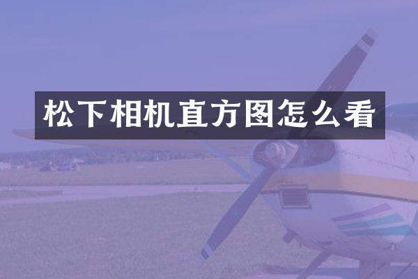 松下相机直方图怎么看