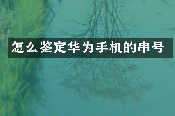 怎么鉴定华为手机的串号