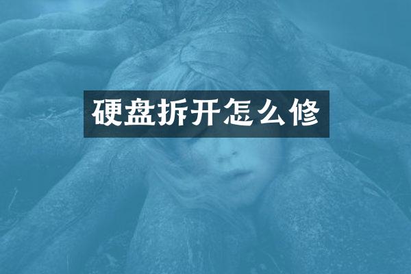 硬盘拆开怎么修
