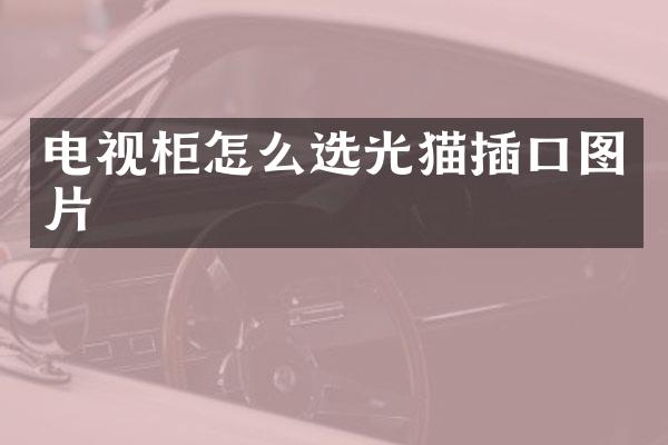 电视柜怎么选光猫插口图片