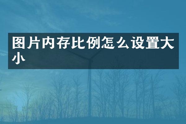 图片内存比例怎么设置大小