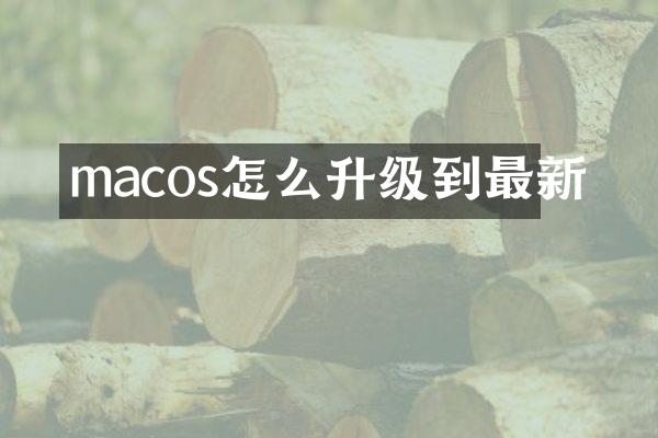 macos怎么升级到最新