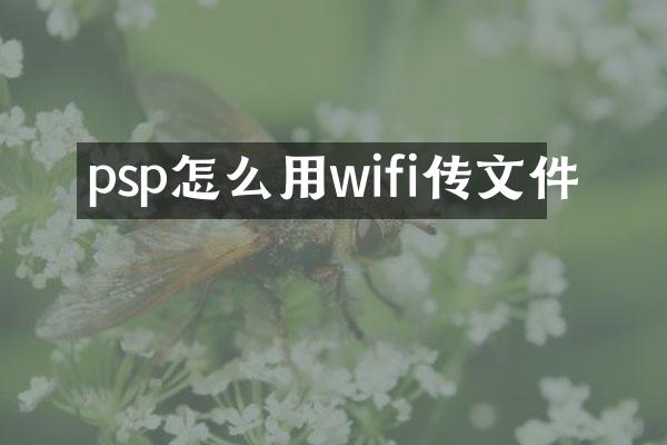 psp怎么用wifi传文件