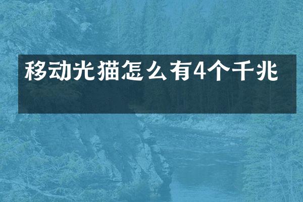 移动光猫怎么有4个千兆口