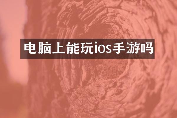 电脑上能玩ios手游吗