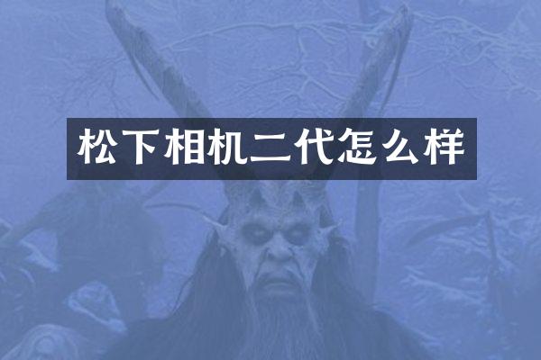 松下相机二代怎么样