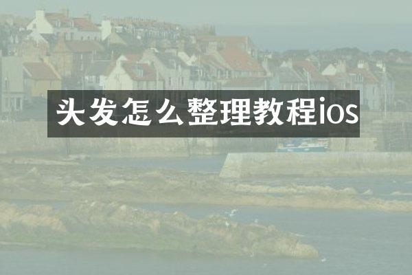 头发怎么整理教程ios