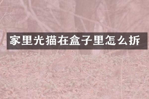 家里光猫在盒子里怎么拆