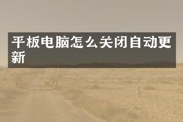 平板电脑怎么关闭自动更新