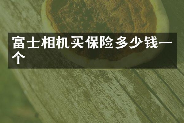 富士相机买保险多少钱一个