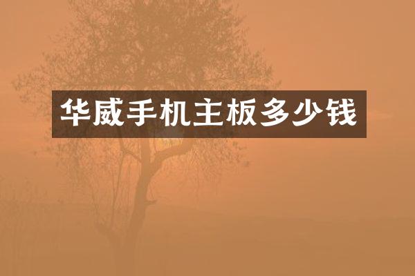 华威手机主板多少钱