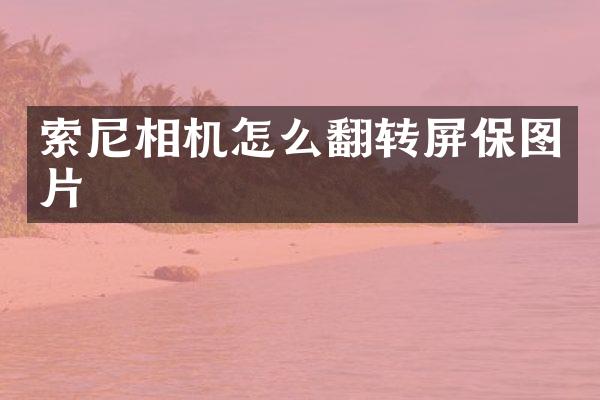 索尼相机怎么翻转屏保图片