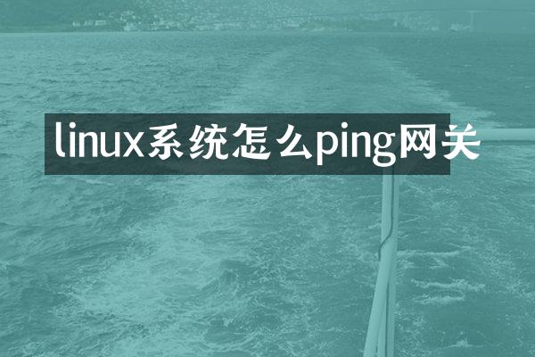 linux系统怎么ping网关