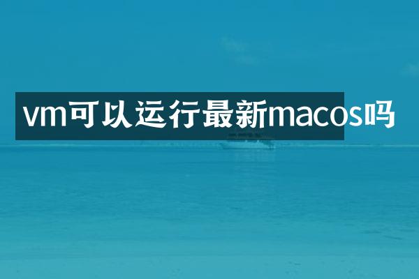 vm可以运行最新macos吗
