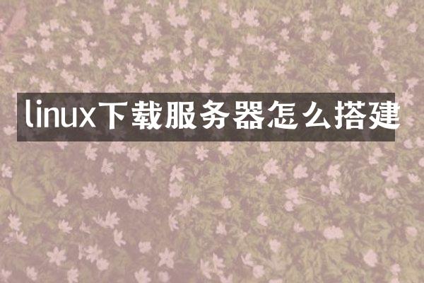 linux下载服务器怎么搭建
