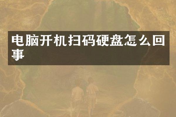 电脑开机扫码硬盘怎么回事
