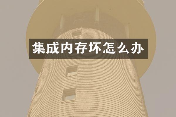 集成内存坏怎么办