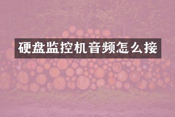 硬盘监控机音频怎么接