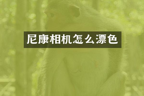 尼康相机怎么漂色