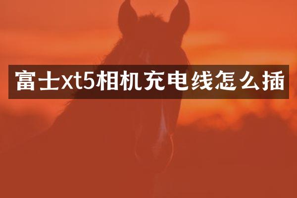 富士xt5相机充电线怎么插