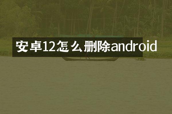安卓12怎么删除android