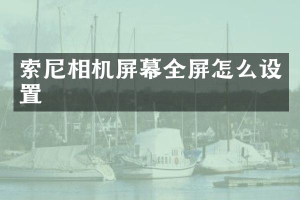 索尼相机屏幕全屏怎么设置