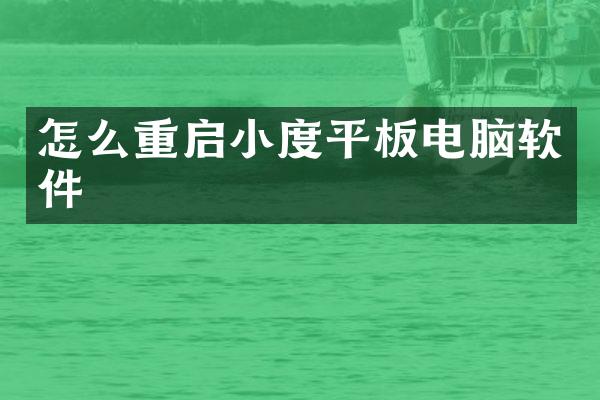 怎么重启小度平板电脑软件