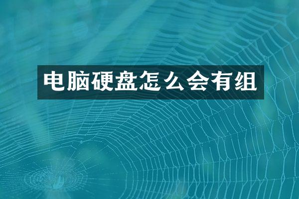 电脑硬盘怎么会有组