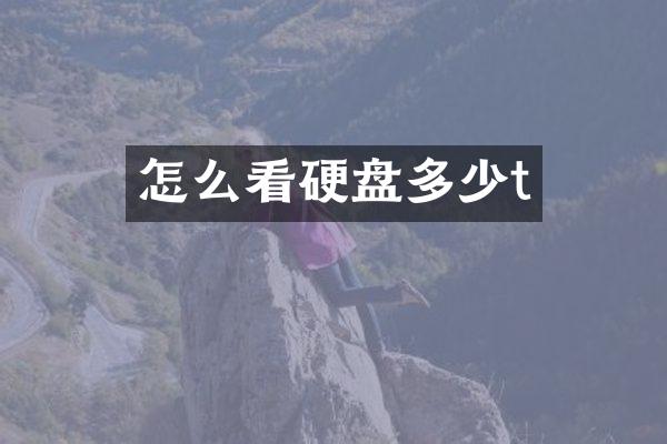 怎么看硬盘多少t
