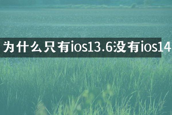 为什么只有ios13.6没有ios14