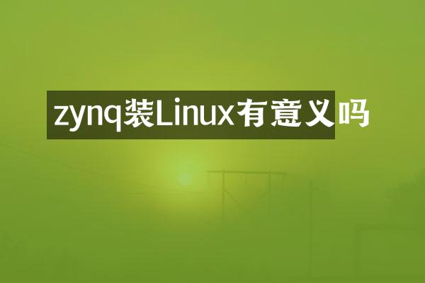 zynq装Linux有意义吗