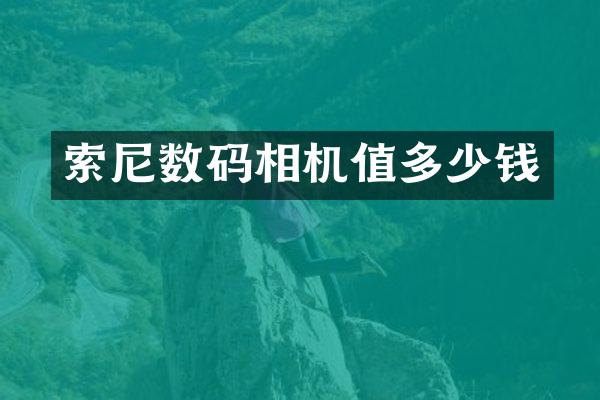 索尼数码相机值多少钱