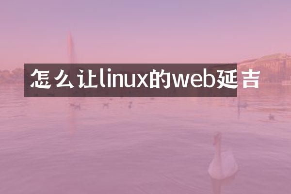 怎么让linux的web延吉