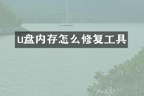 u盘内存怎么修复工具
