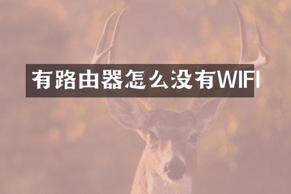 有路由器怎么没有WIFI