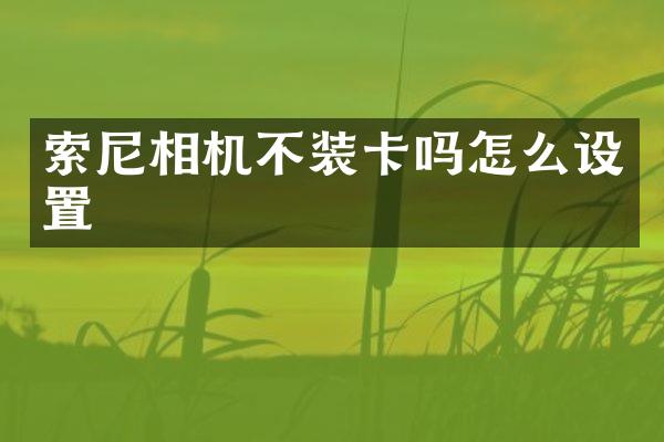 索尼相机不装卡吗怎么设置