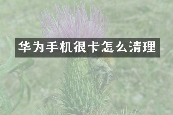 华为手机很卡怎么清理