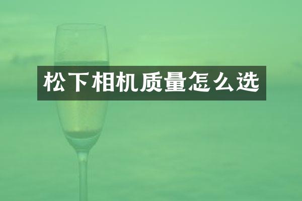 松下相机质量怎么选