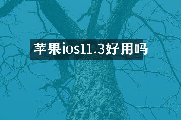 苹果ios11.3好用吗