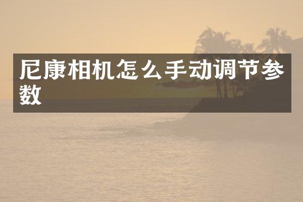 尼康相机怎么手动调节参数