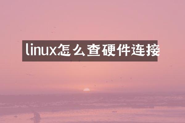 linux怎么查硬件连接