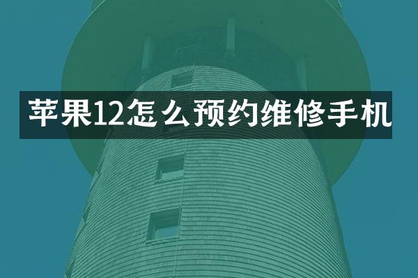 苹果12怎么预约维修手机