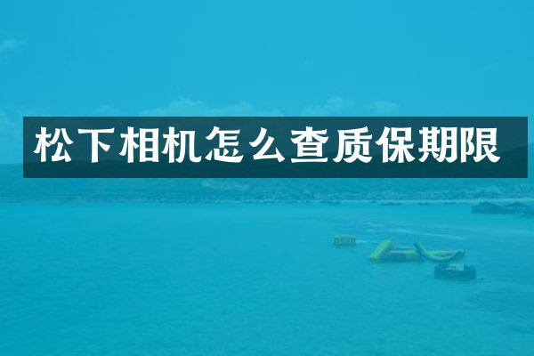 松下相机怎么查质保期限